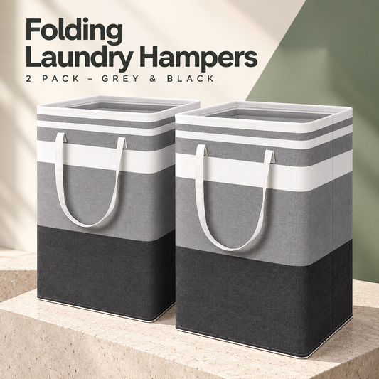 Folding Laundry Hampers, 2 Pack — supplier image 1