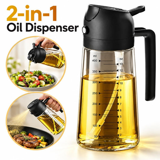 2-in-1 Glass Oil Sprayer and Pourer — supplier image 1